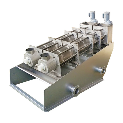 อุตสาหกรรมสกรูกด Sludge Dewatering Machine สำหรับการบำบัดน้ำเสียแบบพิมพ์