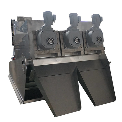 กากตะกอน Dewatering Equipment น้ำเสีย Stacked Screw Press สำหรับน้ำเสียที่มีน้ำมัน