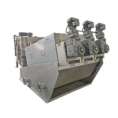 เครื่องกด Dewatering แบบหลายดิสก์สำหรับตะกอนน้ำมันปาล์มสหรัฐอเมริกามาตรฐาน