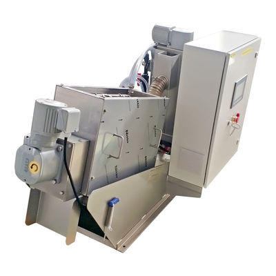 สกรูกดบำบัดน้ำเสียกากตะกอน Dewatering Machine 1t / H