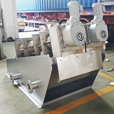ระบบบำบัดน้ำเสีย 0.8ton/H Multi Disk Rotary Press Dewatering