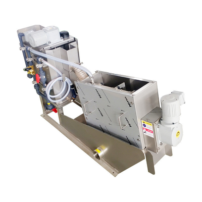 หน่วยบำบัดน้ำเสียจากตะกอนน้ำมัน Dewatering Unit เครื่องกดโรตารี่ Dewatering