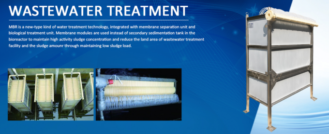 เครื่องปฏิกรณ์ชีวภาพแบบเมมเบรน PTFE / PVDF สำหรับน้ำเสียนำกลับมาใช้ใหม่ 0